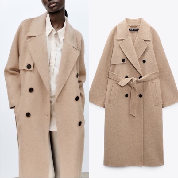 Zara Jackets & Blazers - Oversized double breasted wool trench coat